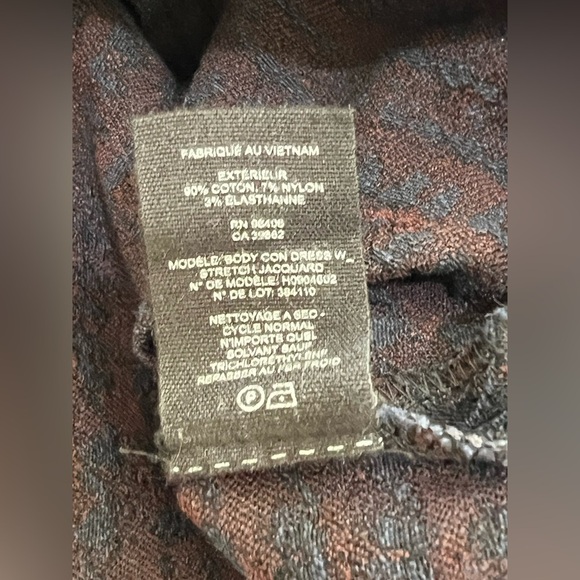 Theory Long Sleeve Houndstooth Jacquard Plaid Sheath Dress Dark Currant S Petite - Picture 11 of 13